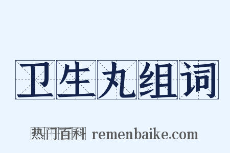 卫生丸组词是什么意思的图片